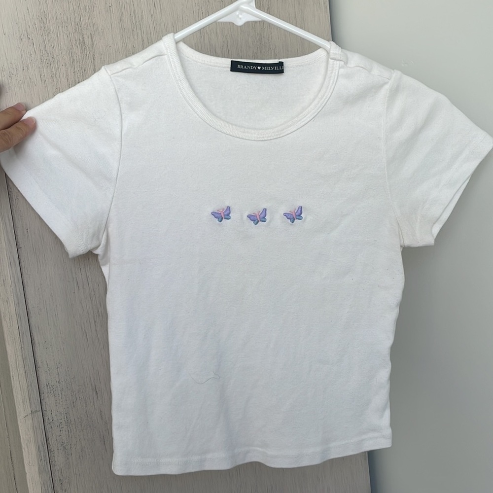 Brandy Melville Embroidered Tee